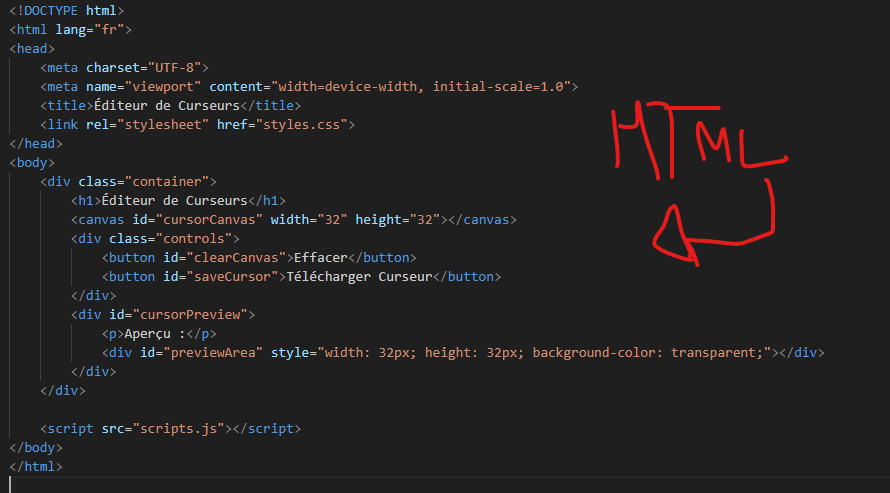 Exemple de code HTML